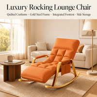 Fauteuil relaxant ergonomique en cuir, canapé paresseux, chaise inclinable de loisirs à bascule