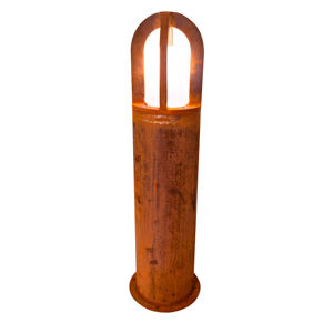 Lampadaire de jardin moderne en fer, finition rouille naturelle, à poser au sol, ornement extérieur - Product Image 2