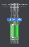 Localisateur Visuel de Défauts (VFL) FTTH Rechargeable, Batterie 1800mAh, Power Bank, Lampe Torche LED, Testeur Universel en Aluminium 2.5mm