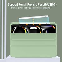 Étui pour iPad Pro 13 pouces avec support pliable fin à fixation magnétique puissante, étui M5/M4 (2025/2024)