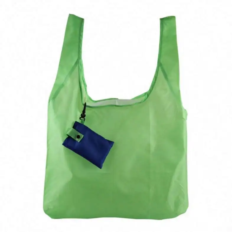 Recycler le sac en nylon sur mesure Sac à provisions en nylon pliable