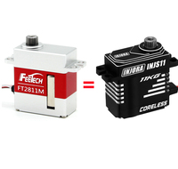 Feetech 11KG Hochdrehmoment 0,059Sek Kernloser CNC-Gehäuse Superstarker Stahl 10mm Flügelservo für RC-Segelflugzeuge Elektronisches Spielzeug Roboter