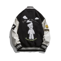 Nouveau design de vestes d'université lâches patchs en chenille Letterman College Bomber de baseball vestes pour hommes