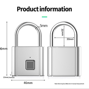 Serrure d'armoire d'alarme d'empreinte digitale de haute qualité, serrure de porte intelligente de journal intime, mot de passe, <span class=keywords><strong>cadenas</strong></span> de sécurité de porte extérieure étanche - Product Image 4