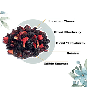 Teh Buah Black Currant Berkualitas Tinggi, Campuran Bunga Kering dan Rasa Buah, Teh Manis, Teh Buah Campuran, Kemasan Longgar - Product Image 3