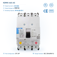 Disjoncteur magnéto-thermique Eaton NZM 63A 3P 50kA 400V AC 50/60Hz triphasé à boîtier moulé pour la protection des moteurs