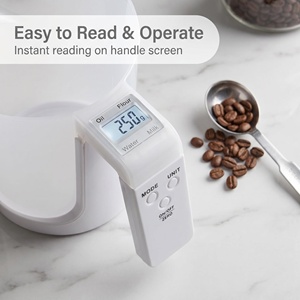 Tasse à mesurer <span class=keywords><strong>translucide</strong></span> tout-en-un avec écran LCD numérique, interrupteur à une touche, pour liquides et poudres, idéale pour la pâtisserie, la cuisine et la balance alimentaire domestique - Product Image 2