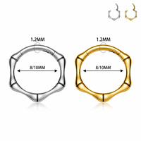 Vente en gros Anneau de diaphragme nasal articulé en titane ASTM F136 16G, Anneau osseux, Boucles d'oreilles, Bijoux de corps perforés tendance