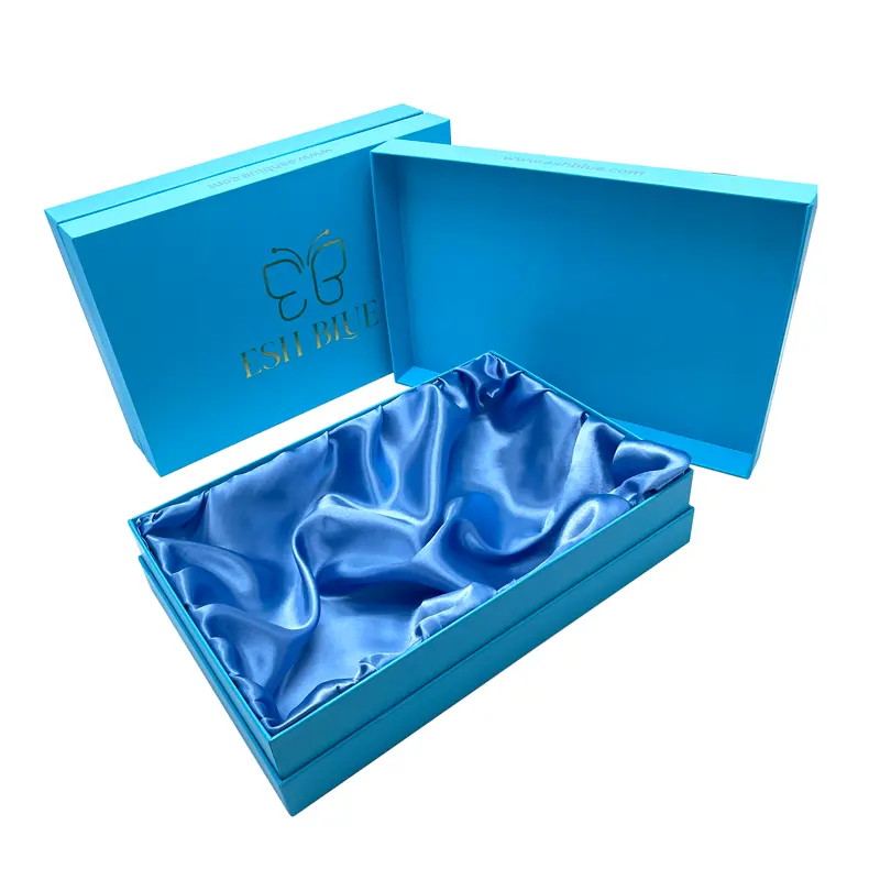 Profesyonel üretici mavi kapak ve taban hediye kutusu karton kağıt ambalaj kutusu cpsskin cilt bakımı için