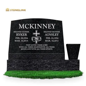 Stonelink Best Selling High Quality Cheap Monuments Customized Polished Tomb Memory Stones Granite Grave Slant Headstones