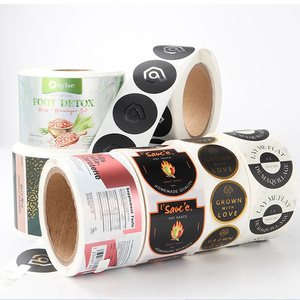 カスタム印刷ロールプラスチック防水合成紙接着剤ビニール<span class=keywords><strong>PVC</strong></span>ラウンドブランドロゴ防水ステッカー - Product Image 4