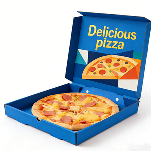 กล่องพิซซ่าลูกฟูกย่อยสลายได้แบบกำหนดเอง พิมพ์ลายได้ เป็นมิตรกับสิ่งแวดล้อม ขายส่ง ขนาด 8-14 นิ้ว ปรับแต่งดีไซน์ภายนอกได้ - Product Image 3