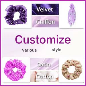 Chouchous pour cheveux unisexe en polyester et mousseline, surdimensionnés, anti-pointe, avec fermeture éclair, style européen et américain, pour filles - Product Image 4