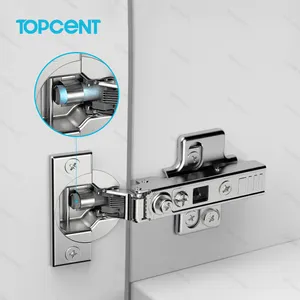 TOPCENT-bisagra hidráulica 4D para muebles, bisagra oculta suave para armarios de cocina