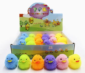 LED 깜박임 부드러운 Squishy 촉각 공기 채워진 감각 뾰족한 오리 호흡기 공 모듬 색상 - Product Image 6