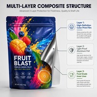 Sacs Mylar anti-odeur refermables à fermeture éclair, pochettes verticales, sacs en aluminium occultants, barrière anti-humidité pour le stockage alimentaire