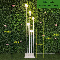 5 lumières de mariage pliables, chemin de marche, éclairage LED pour route, décorations de stand, 5 ampoules LED en forme de fleur, décoration de fête et d'événement