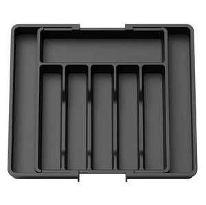 Hot Selling Expandable Utensil Tray for Kitchen Adjustable <b>Plastic</b> Storage for Spoons Forks Knives - Product Image 1