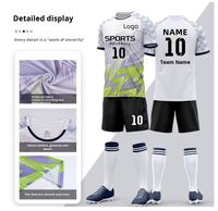 Maillot de football personnalisé à séchage rapide, T-shirts de football, Short d'été antibactérien 100% polyester, Vêtements de sport, Survêtement de football