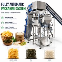 Machine d'emballage et de pesage entièrement automatique pour cacahuètes, grains de café et riz, avec contrôle PLC