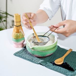 Luxury Porcelain Japanese-style Matcha <b>Tea</b> Set Four-piece with Whisk Bowl Stand Gift <b>Box</b> - Product Image 2