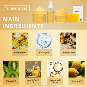 <span class=keywords><strong>Meilleur</strong></span> kit de soin du <span class=keywords><strong>visage</strong></span> à base de plantes hydratant à la vitamine C éclaircissant réparateur blanchissant <span class=keywords><strong>anti</strong></span>-<span class=keywords><strong>âge</strong></span> <span class=keywords><strong>anti</strong></span>-acné au curcuma - Product Image 2
