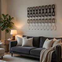 Gran arte acrílico venta al por mayor acrílico enlace cadena pared acento Artificial Art Deco para decoración del hogar