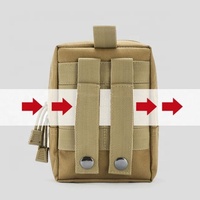 Ceinture tactique multifonctionnelle BEARKY en polyester balistique imperméable avec système Molle, pochette latérale zippée personnalisée pour cartes, idéale pour l'extérieur