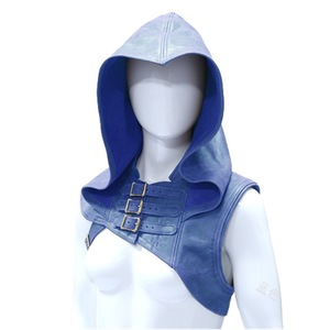 Capa de Guerrero Vikingo de Cuero Sintético Medieval, Disfraz de Cazadora Asesina, Disfraces de Carnaval, Capa con Capucha de Cuero de Color Sólido - Product Image 5