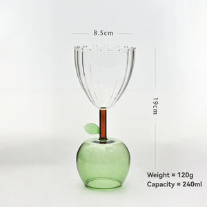 Copa de Cóctel de Vidrio Soplado Hecha a Mano de 240 ml, Diseño Moderno Vintage, Copas de Vino Tinto con Forma de Fruta de Plástico, Cristalería Personalizada - Product Image 6