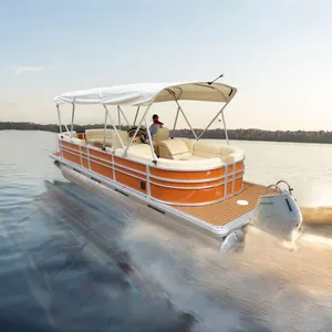 22ft Nước Mặn Nhỏ Thể Thao Pontoon Boong Thuyền Cho 10 Người Với Phòng Thay Đồ