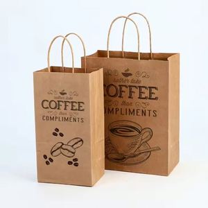 Customized ZJ Brand Brown Kraft Paper <b>Sweet</b> Gift <b>Bags</b> Colorful Food-Grade Recycled Handles Grocery Shopping Henan Surface - Product Image 6
