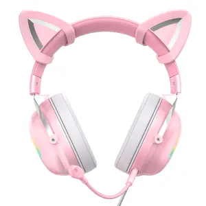 Onikuma X11 Rgb时尚复古耳机头盔耳机3.5毫米有线耳机耳机