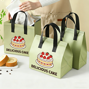 Sac isotherme pour déjeuner personnalisé avec logo et motif de lettres, portable, non tissé, imperméable, écologique, en aluminium, isolation thermique - Product Image 1