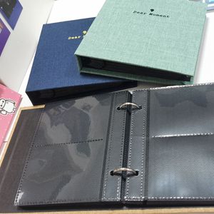 Álbum de Fotos de Hojas Sueltas con Cubierta de Lino de 3/5 Pulgadas y 100 Bolsillos para <span class=keywords><strong>Instax</strong></span> <span class=keywords><strong>Mini</strong></span>, Boletos de Cine y Tarjetas Coleccionables - Product Image 4
