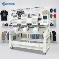 Machine à broder 3 têtes de pointe pour la création de patchs, la broderie de noms sur t-shirts, la broderie de t-shirts, de casquettes, de chapeaux et le broderie sur cuir, petite, 1 unité, facile à utiliser