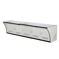Console de salle de contrôle personnalisée en acier et bois pour poste de travail d'opérateur de surveillance et centre de commandement d'urgence