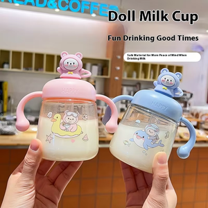 2025 nuovo carino Anti-caduta cannuccia tazza per bambini diretta per bere bottiglia di latte antiscivolo tazza di acqua stoviglie - Product Image 5