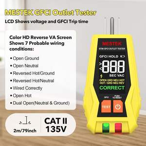 Kit de testeur électrique haute précision, prise GFCI, testeur de tension sans contact, testeur d'humidité du bois sans broche, détection d'inspecteur immobilier, 3 pièces - Product Image 5