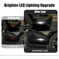 Feux de position latéraux avant et arrière à LED transparents de style X pour pare-chocs Ford Mustang 2010-2014, feux de gabarit blancs, lot de 4 pièces