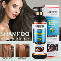 Lot de 800 ml de produits capillaires naturels et biologiques à l'huile d'olive, sans marque, pour le contrôle des pellicules, shampoing et crème rafraîchissants pour adultes