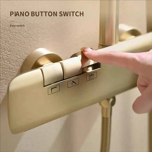 Juego de <span class=keywords><strong>ducha</strong></span> de lujo para baño, sistema de <span class=keywords><strong>ducha</strong></span> de <span class=keywords><strong>lluvia</strong></span> montado en la pared con diseño de panel de <span class=keywords><strong>roca</strong></span> y grifo mezclador - Product Image 3