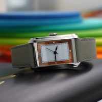 Montres automatiques classiques pour couple avec logo personnalisé OEM, 36 mm, boîtier en acier inoxydable 316L de luxe, montre-bracelet rectangulaire pour hommes