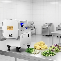 Automatische groente snijmachine met digitale besturing, fruit snijder en -dicer, elektrische voedselprocessor voor moderne restaurantketens