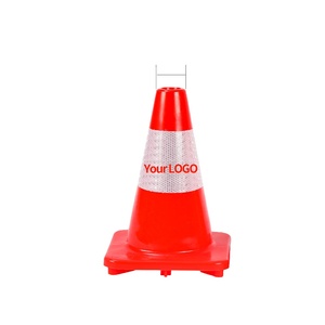 กรวยจราจรขนาดเล็กพิมพ์โลโก้ตามสั่ง Baoye ทำจาก PVC สะท้อนแสงเพื่อความปลอดภัยบนท้องถนน - Product Image 1