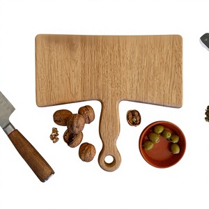 Tabla de Cortar Rectangular de Madera Maciza Sostenible con Asa, Apta para Lavavajillas, para Uso en la Cocina, para Carne y Verduras - Product Image 5