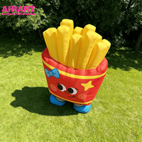 Ballon gonflable en forme de frites pour accessoires de fête, ballon alimentaire en forme de chips pour la promotion de restaurants de restauration rapide