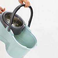 Mini taille microfibre Spin 360 Magic Mop seau à nettoyage facile avec panier en acier en plastique seau de nettoyage de sol vadrouilles