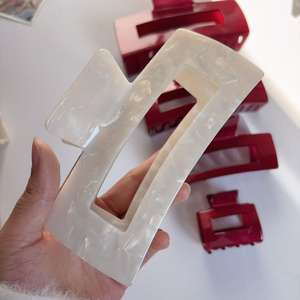 مجموعة مشابك شعر رائجة البيع بأحجام 5 سم و10 سم و12.5 سم و13.5 سم، مشابك شعر مستطيلة من الأسيتات للنساء، مجموعة مشابك شعر كبيرة مخصصة للنساء موديل 2026 - Product Image 3