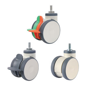 Hot Sale 3 Zoll 4 Zoll 5 Zoll Medical Caster PA Tpr Alle Kunststoff-Dreh platte Icu Double Caster Wheel With Brake - Product Image 6
